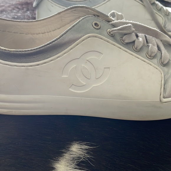 Chanel white and silver sneakers size 39 - Picture 3 of 6